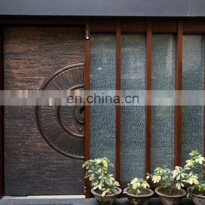Hot Sale Customized Steel Copper Coated Church Main Gate Door