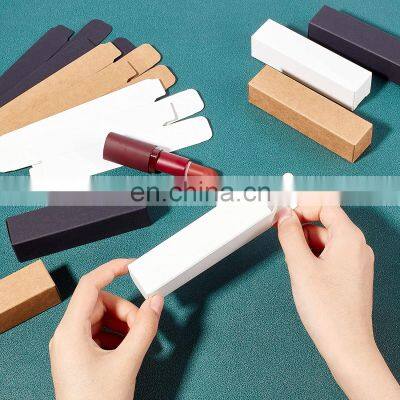 Custom Logo Eco-friendly Kraft Paper White Black Eyeliner Lip  BalmTube  Mascara Lipstick  Packaging Box