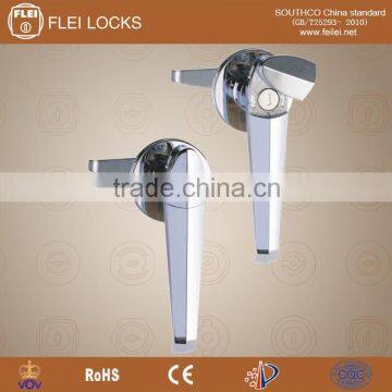 CE RoHS 2015 FEILEI MS306-1 industrial electrical cabinet zinc alloy water dustproof cabinet gate swing L handle lock with cover