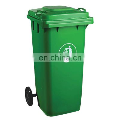 120 Liter Dustbin Mobile Container Garbage Waste Bin Yellow Medical Rectangular Plastic Trash Can