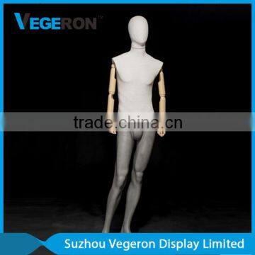 high quality flexible male mannequin with plastic arms