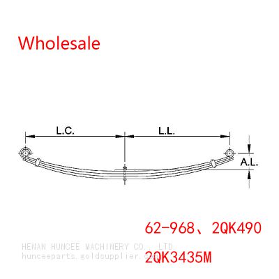 62-968、2QK3435M、2QK490 Front Leaf Spring Wholesale For MACK