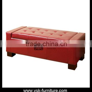 OT-113 Rectangular Real Leather Bench With Storage Funtion