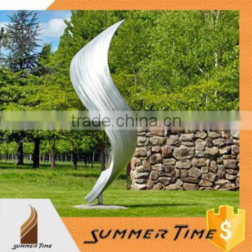 stainless steel matt modern garden sculpture