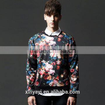 2015 Hot sell European style fashion men print hoody from China