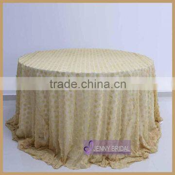 TC125B lace fabric with flower pattern cheap weeding table overlay soft table overlay