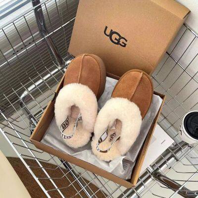 UGG's Official Website Features the 3474 5-layer, 5cm Platform Slippers. Colors: Chocolate, Mustard, Black, Gray, Chestnut, Dusk Pink photo-2