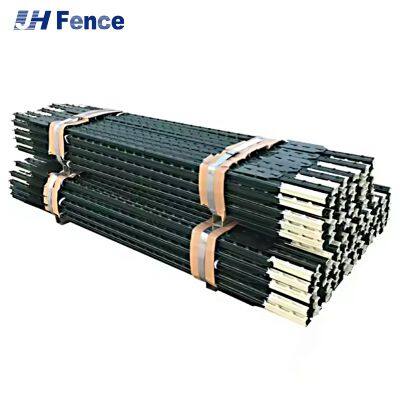 Poteaux de clôture T et Y décorés de clous de haute qualité, peints en vert, galvanisés à chaud pour les fermes