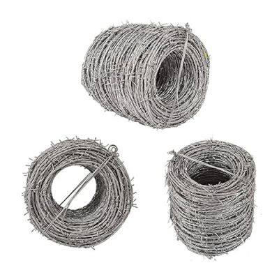 Factory Hot Dipped Galvanized Barbed Wire for Mesh Security Fencing 12.5 Gauge 18 Gauge PVC Coated Iron Barbed Wire 50kg