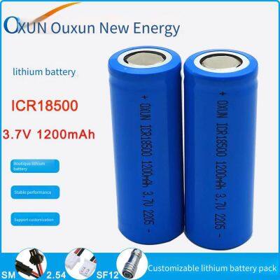 Oxun New Energy Lithium Battery 18500 Lithium Battery, 3.7v, 1200mah, Electric Toy Battery