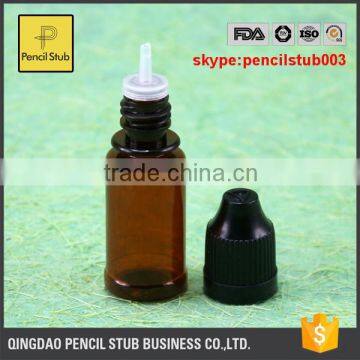 wholesale 10ml amber pet plastic dropper bottle With Tamperproof Cap