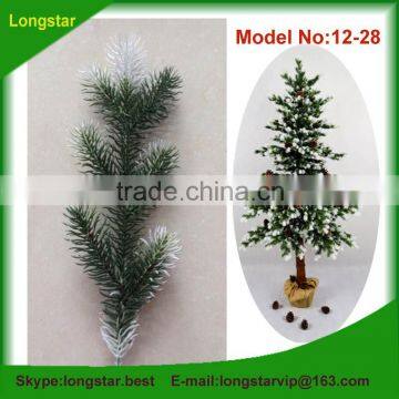 PE Artifical Christmas Pine Branch with white tips