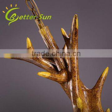 New Modern Deer Antler Chandelier Rustic Ceiling Lamp Made in China