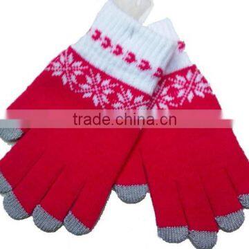 Winter Thicker Smart Phone Touch Screen Glove Acrylic Knit Mobile Phone Gloves photo-3