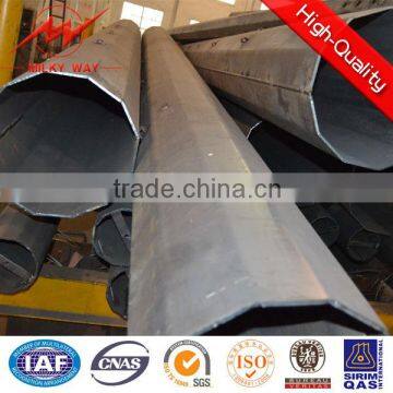 Polygonal Coating utility poles with Cross Arm