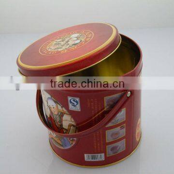 Superior New Round Tin Box With Handle for Food photo-5