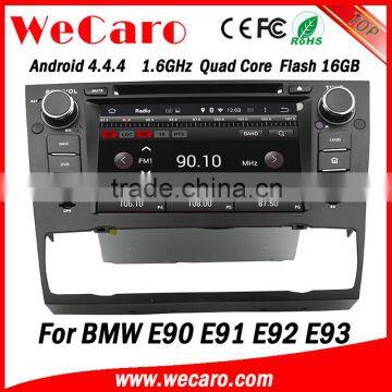 Wecaro Android 4.4.4 car dvd player 7" touch screen For bmw e90 navigation Android 1.6 ghz cpu 2005-2012