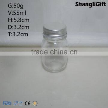 55ml Mini Glass Mason Jar With Screw Lid Manufacturer