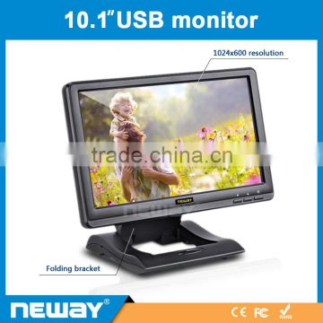 2015 Made in China Top quality Foldiing bracket 10.1" lcd monitor usb power