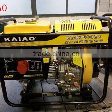 AC Three Phase 5KVA Key start open-frame air-cooled diesel generator(KDE6500E3)