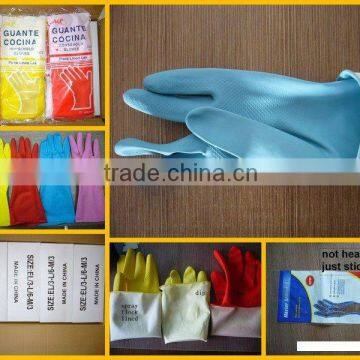 household rubber latex gloves