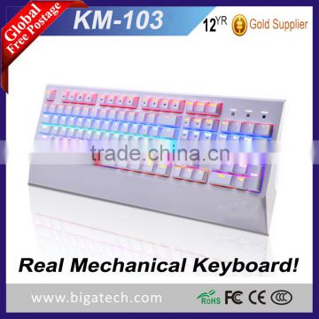 OEM Customized USB 7 colors RGB LED Illuminated Backlight Ergonomic Wrist rest design Kailh Switches Gaming mechanical Keyboard                        
                                                Quality Choice