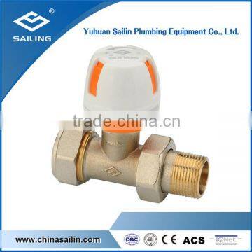 brass straight radiator valve