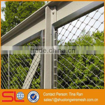 2mmx60mm X-tend flexible stainless steel wire mesh webnet railing stays with perimeter rope