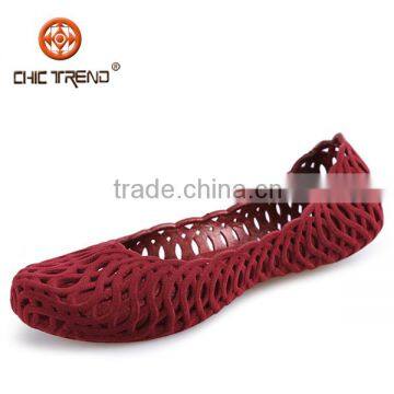 Wholesale Women Breathable Shoes Hollow Out Flocking Shoes Flat Sole