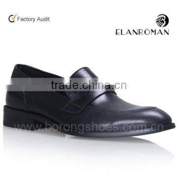 Dress leather shoe penny loafer shoe latest men shoe for slip-on from Guangzhou