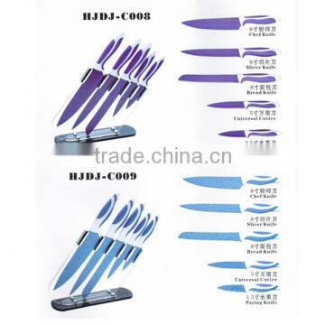 2016 Hot sale Top-Quality +TPR soft handle knife set