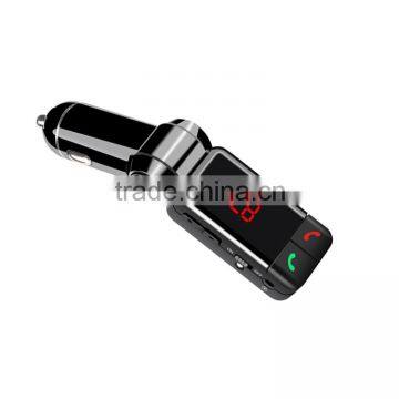 Wholesale car kit bluetooth mp3 player BC-06 bluetooth handsfree car kit Bluetooth FM Transmitter Dual USB car charger