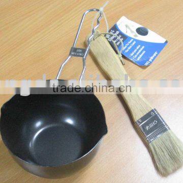 basting set, squce pot and brush