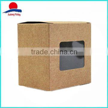 2016 New Style Kraft Packaging Box With Clear Pvc Window