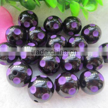 Wow! Halloween Newest 12mm to 20mm acrylic resin polka dot beads wholesales,fashion chunky necklace beads high quality