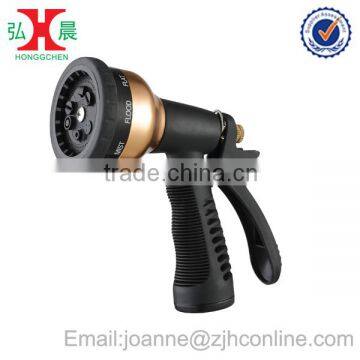 9-Pattern Aluminum Pistol Rubber Water Nozzle