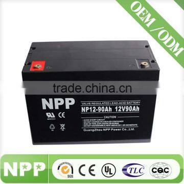 good quality solar light battery 12v 90ah lead acid battery standby power