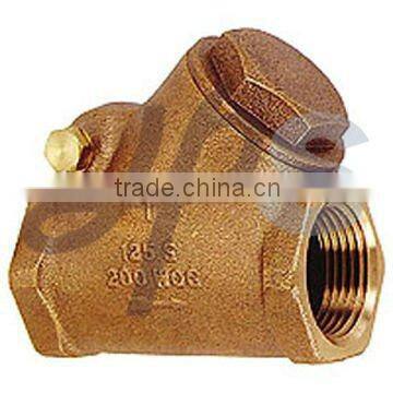 brass Y angle swing check valve