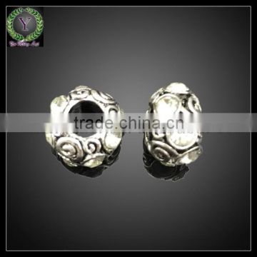 Big hole drilled diamond ball beads for jewelry making