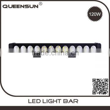 Super quality IP67 24 inch 120w car offroad slim single row 4x4 led light bars