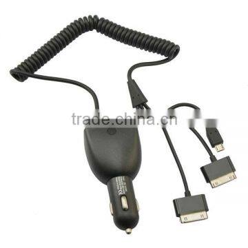 DC 5V 4600mA multi usb port car charger for iPad 2 Galaxy Tab and all cellphone