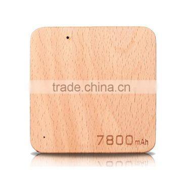 AWC910 Best Quality Beech and Walnut Wood+Aluminium Portable Charger Power Bank 10400mah Power Bank photo-2
