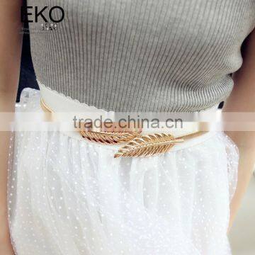 Gold Leaves Chain Belt Women's Waist Elasticity Waist Belt photo-5