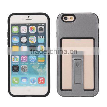 Wholesale TPU+PC with stand and card pocket cell phone case for Moto G2