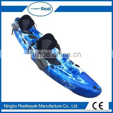 Chinese supplier three persons sit on fishing paddle kayak
