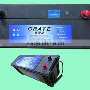 Sealed lead acid free maintenance 12V 100Ah automobile battery