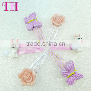 baby girl hair accessories 2016 handmade resin glitter butterfly cat shape korean hair clip