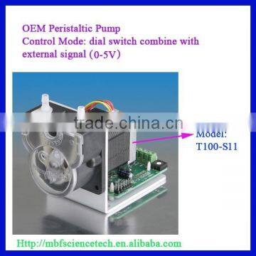 OEM Peristaltic Pump with Drive, Model: T100-S11, Speed: max. 100rpm, Dial switch combine with external signal (0-5V)