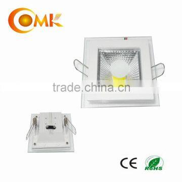 10W Square COB LED Glass Panel light