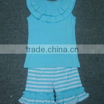 Miss123 Boutique Casual Ruffle Short Set Summer Girls Clothing Sets